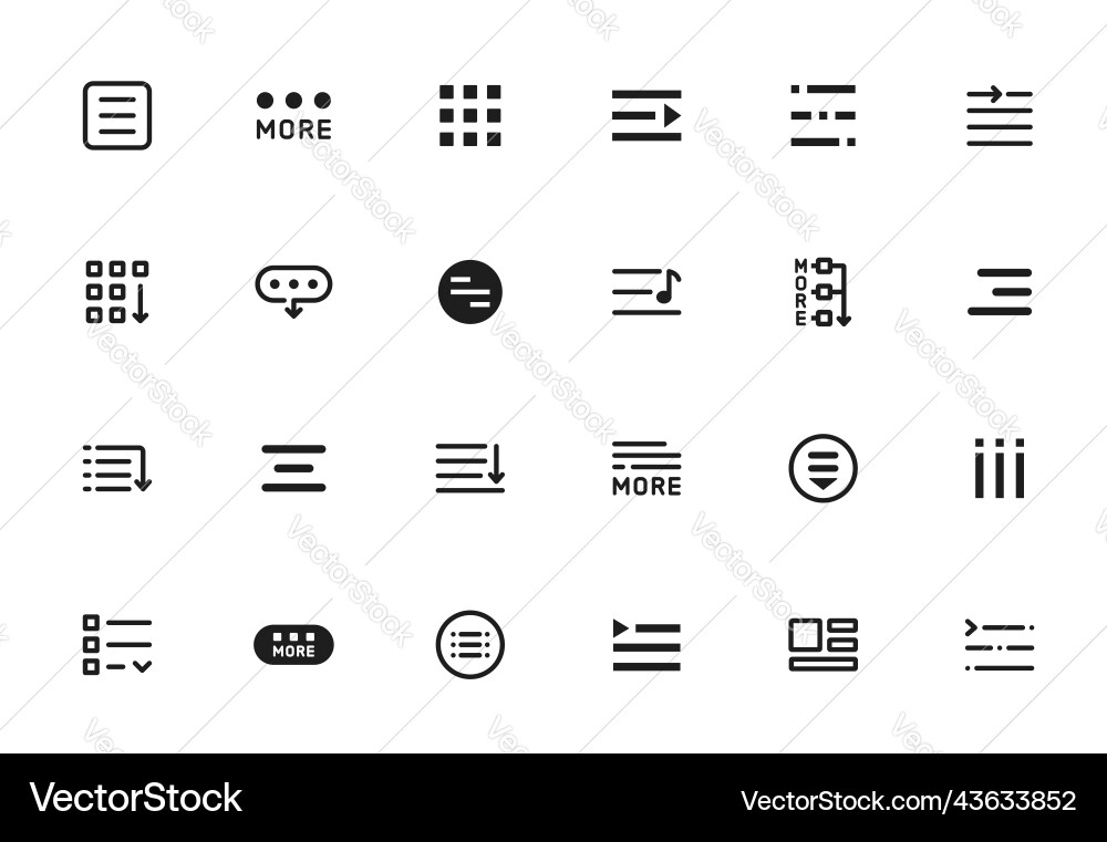 Hamburger Menu Icons vector image