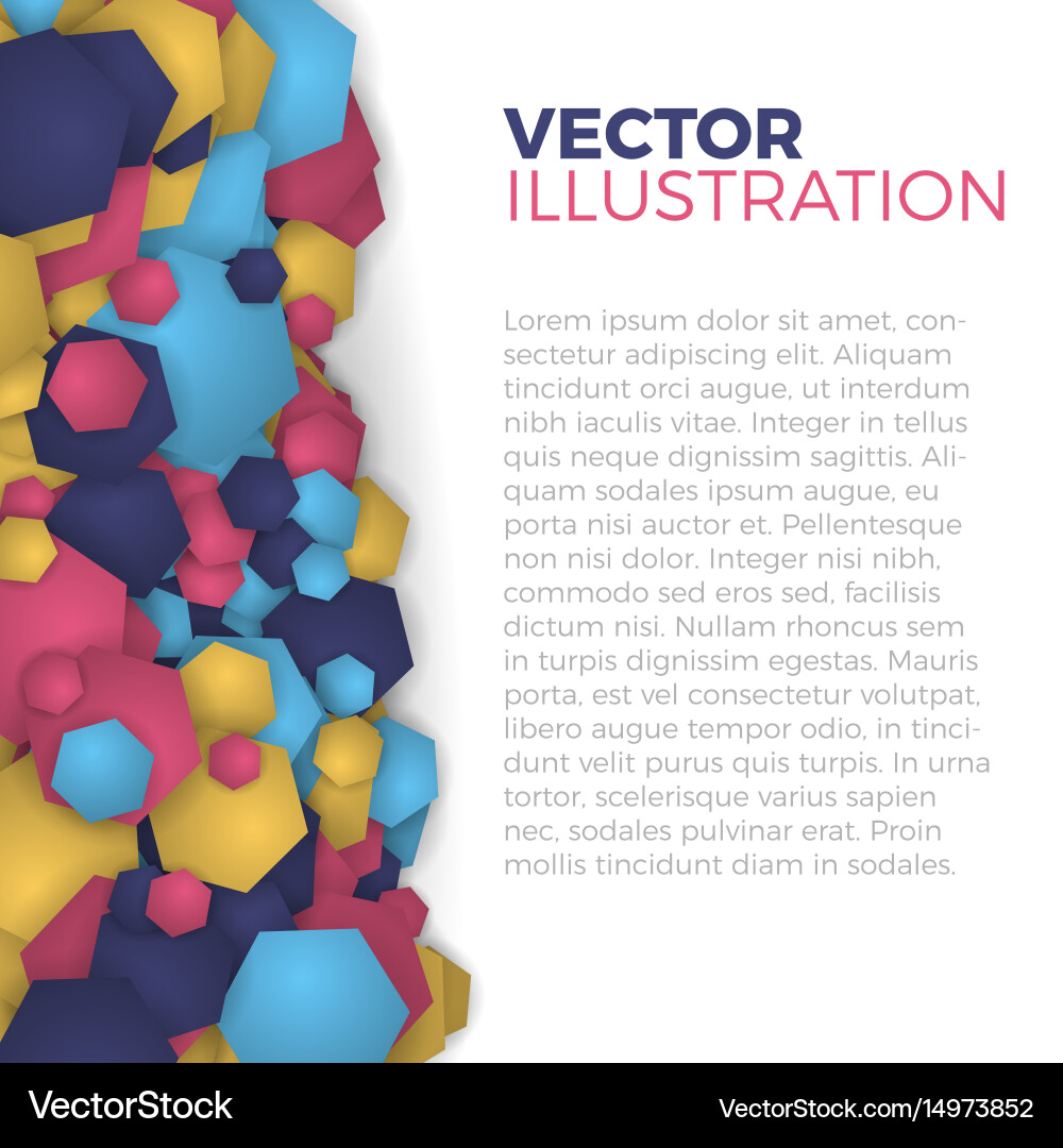 Hexagonal abstract background vector image