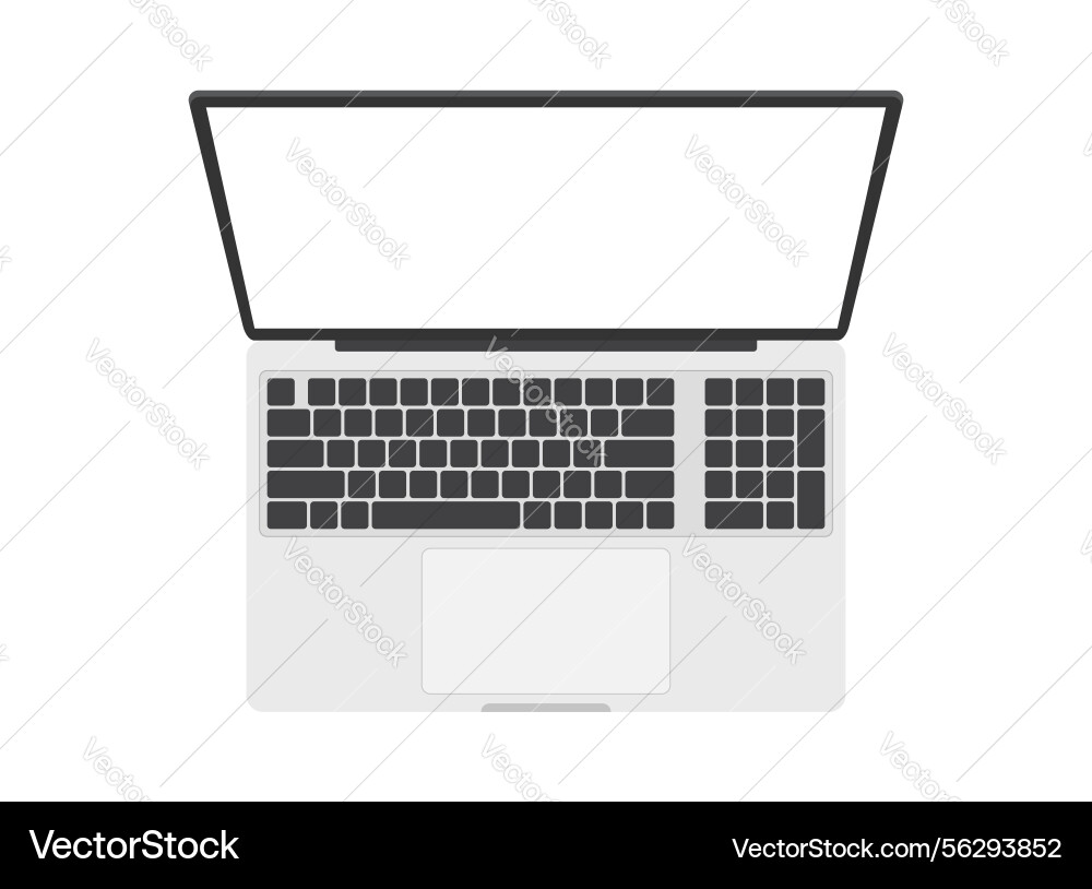 Laptop realistic icon in flat style computer Vector Image