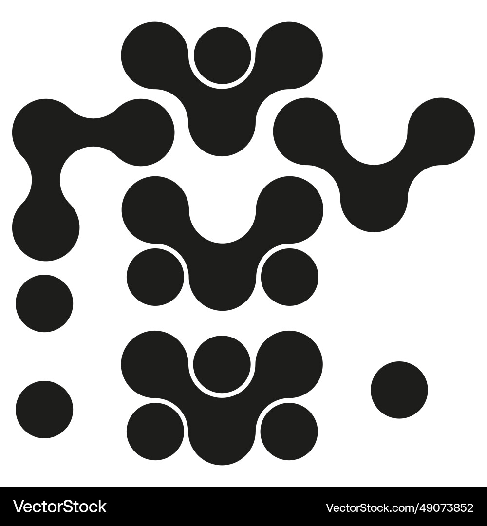 Metaball connected dots circles pattern texture Metaball connected dots circles pattern texture vector image
