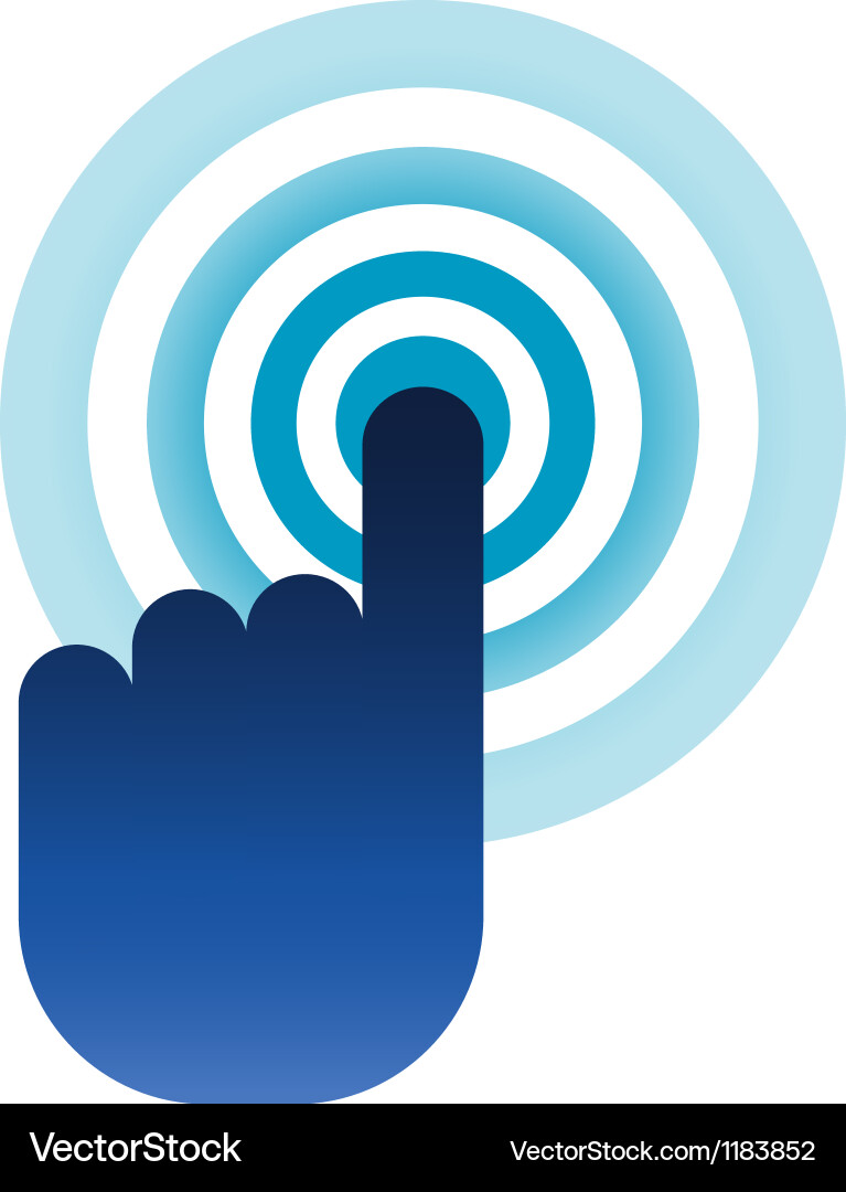 Pointing Finger with Cursor Vector Image