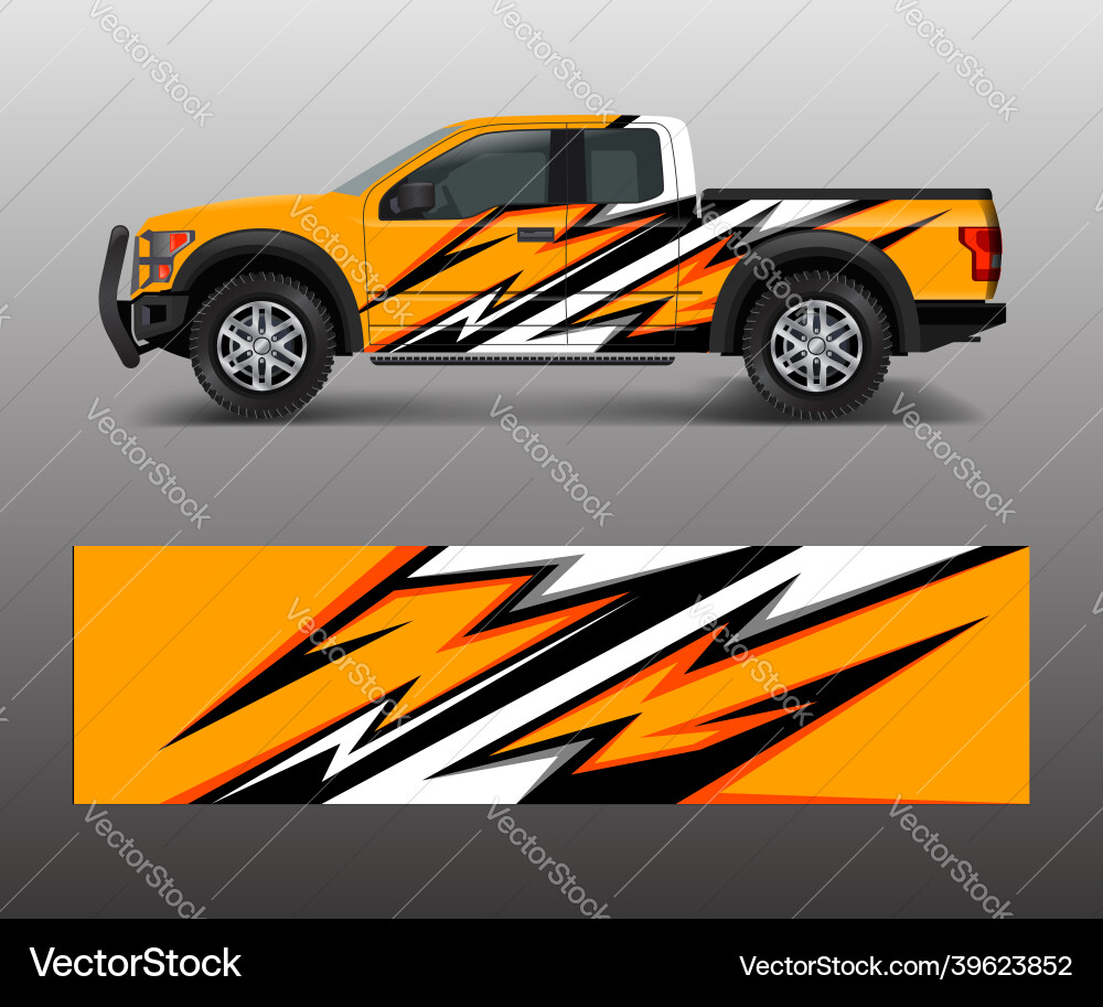 Racing Truck Graphics - Speed & Style Vector Image