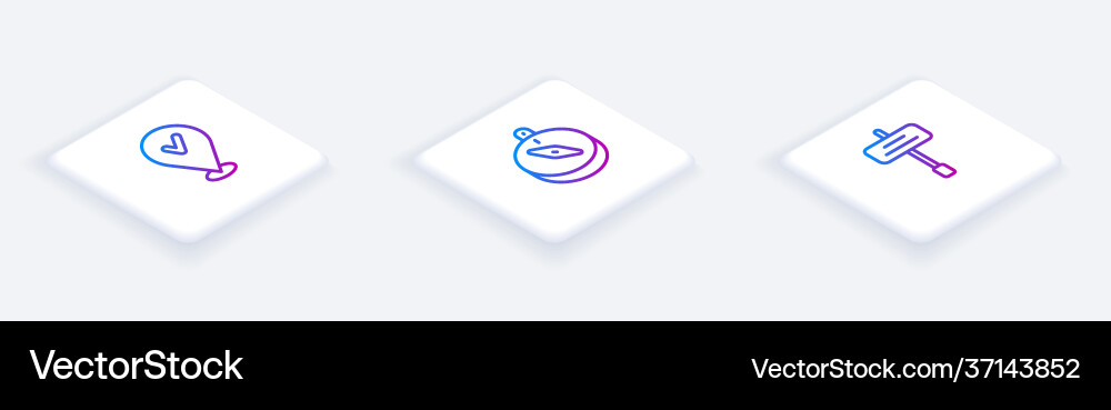 Set isometric line location with check mark Set isometric line location with check mark Vector Image