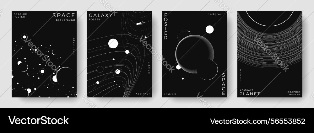 Set of abstract space astronomy backgrounds Set of abstract space astronomy backgrounds vector image