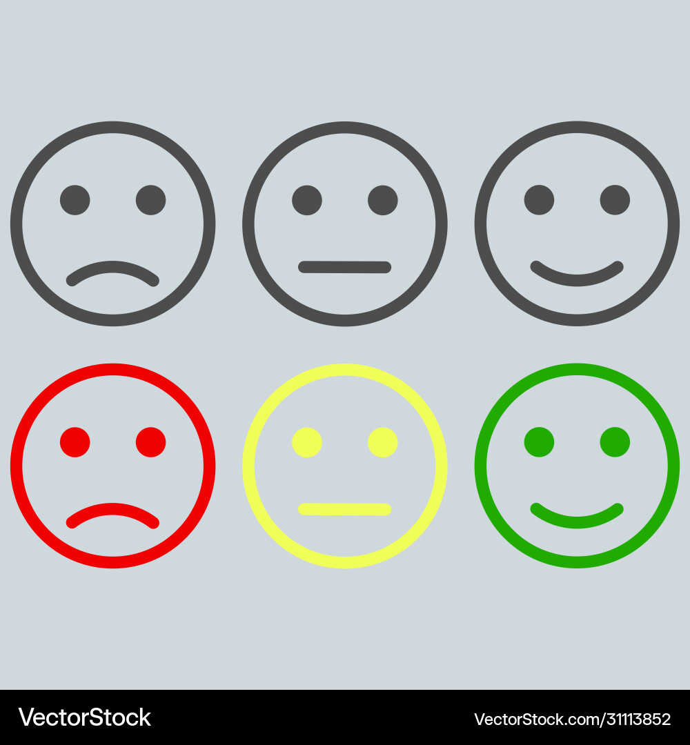 Set smiles for rating some service Set smiles for rating some service vector image