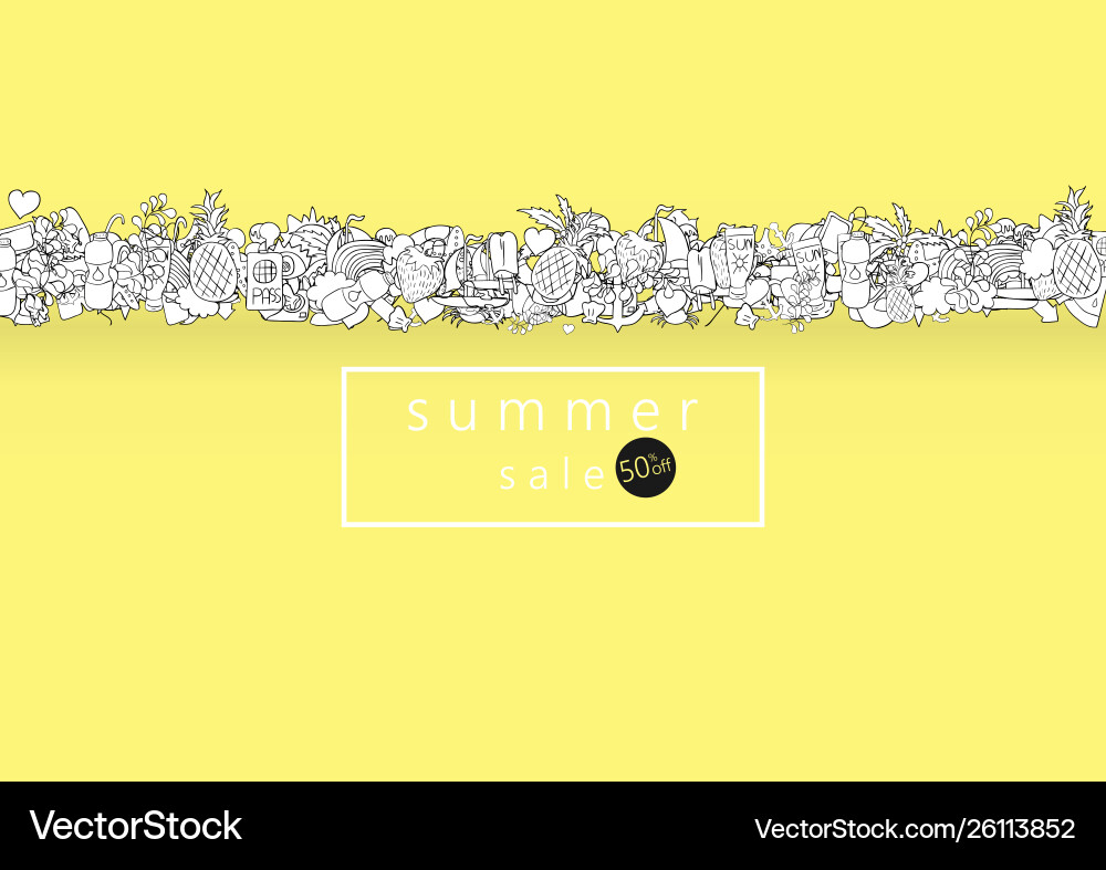 Summer symbols and objects a concept balancing Summer symbols and objects a concept balancing vector image