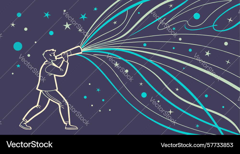 Abstract data stream formation design generative vector image