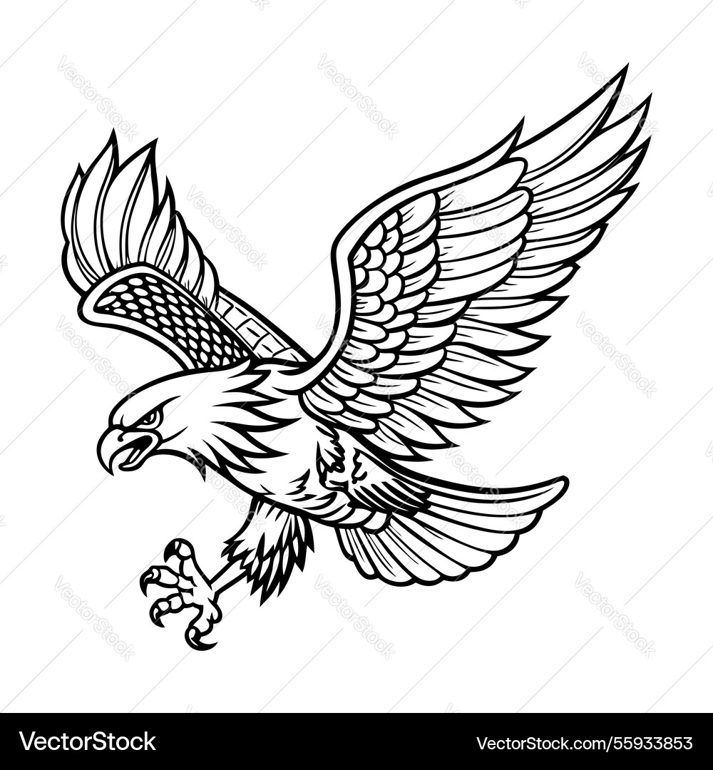 American flag eagle Royalty Free Vector Image - VectorStock