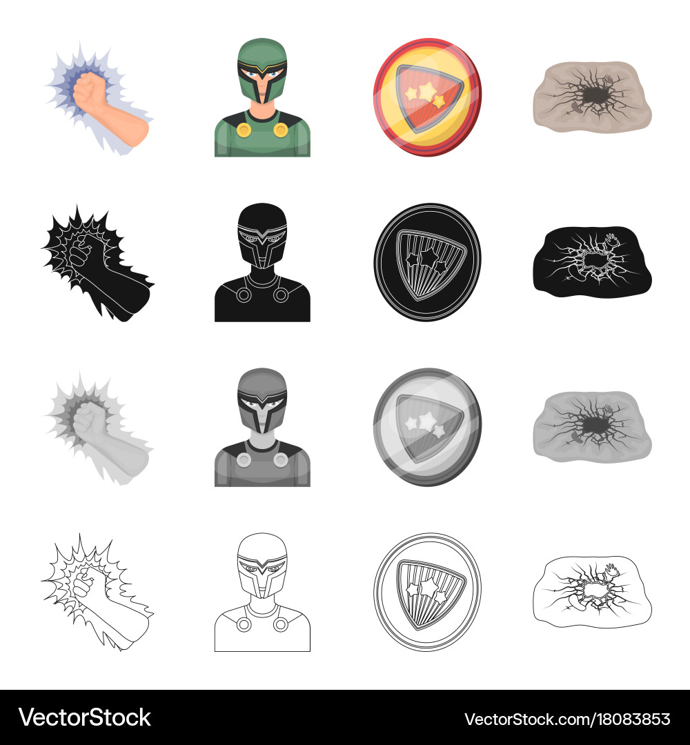 Attributesstrength power and other web icon Vector Image