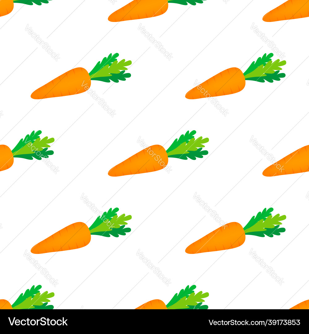 Carrot pattern flat design on a white background Carrot pattern flat design on a white background vector image