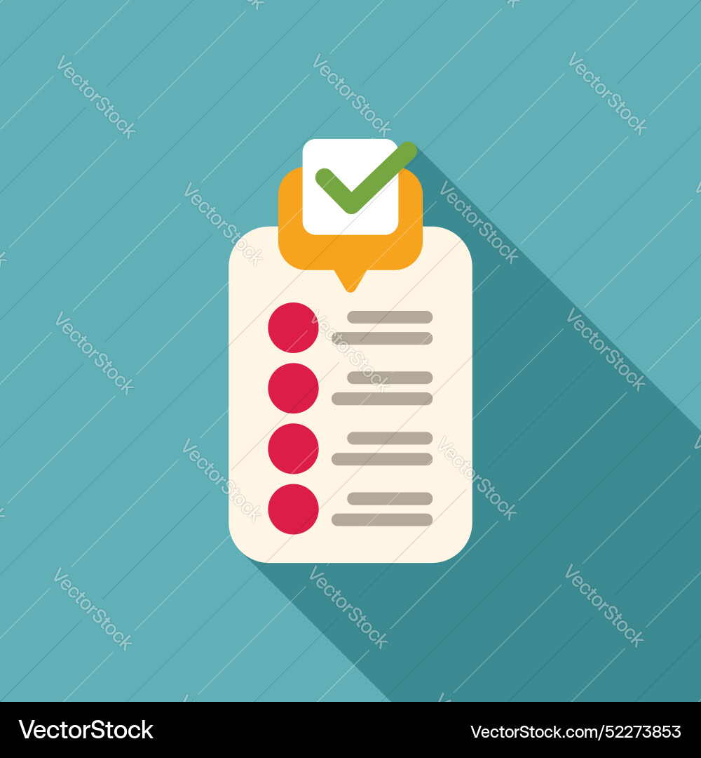 Clipboard showing completed checklist with check Clipboard showing completed checklist with check vector image
