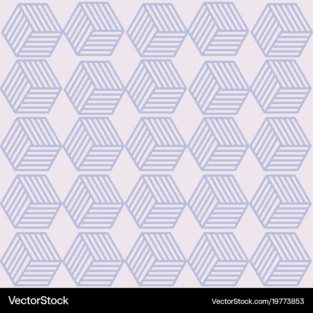Hexagon shape repeating seamless pattern design vector image