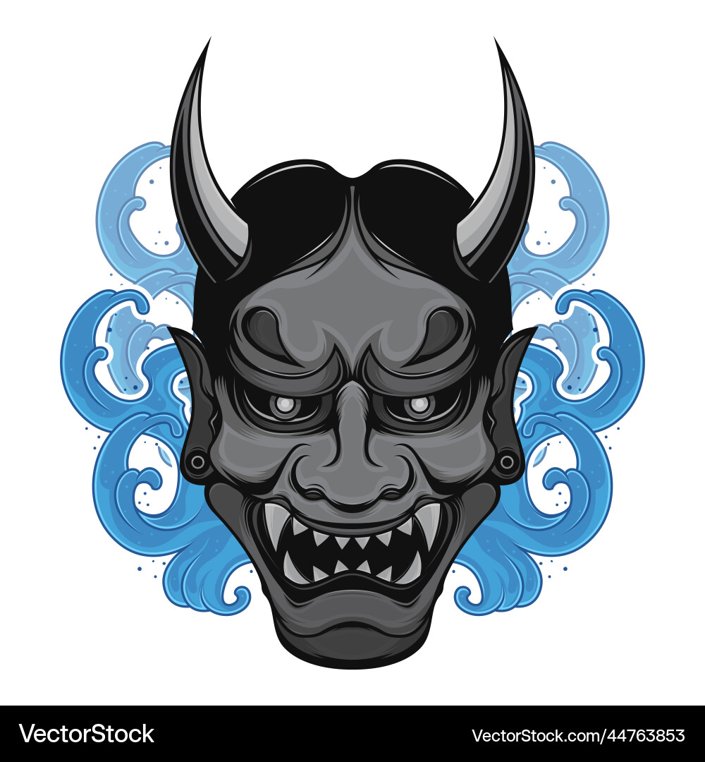 Japanese vintage hannya mask Japanese vintage hannya mask vector image