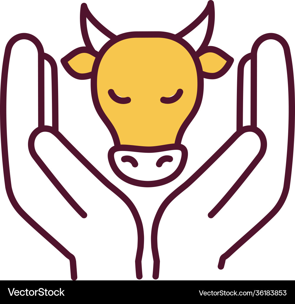 Livestock protection rgb color icon Livestock protection rgb color icon vector image