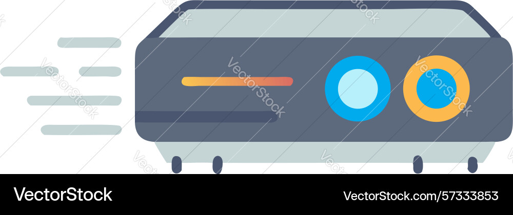 Modern multimedia player or console device design vector image