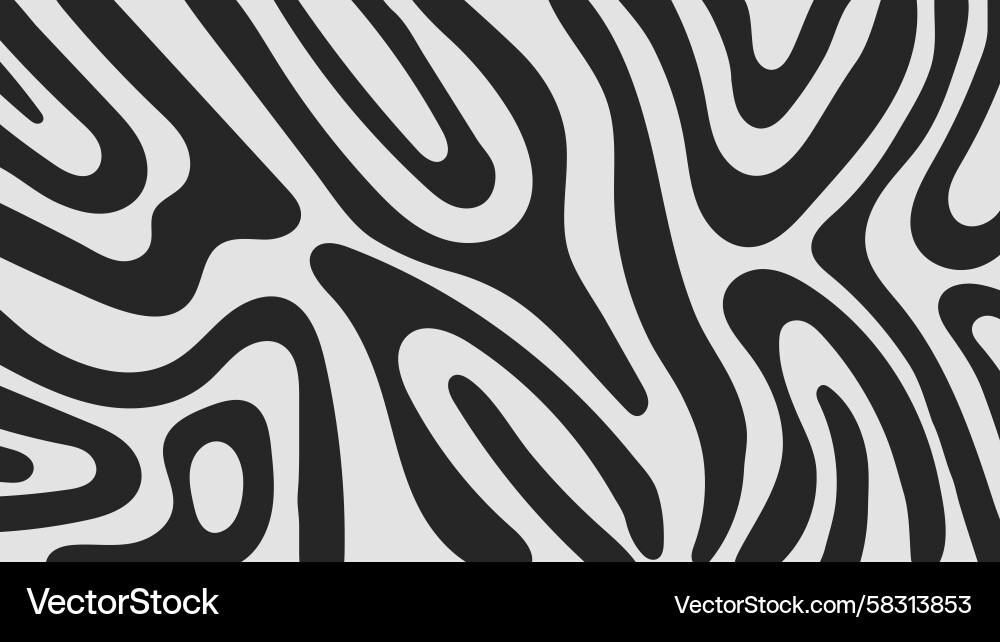 Retro Zebra Waves Pattern Vector Image