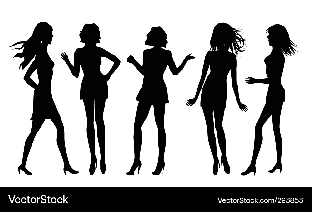 Silhouetted Dancer Vector Image