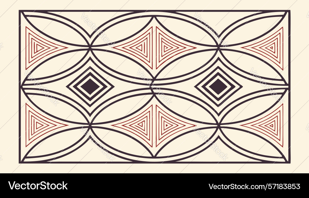Symmetrical repeating geometric pattern vector image