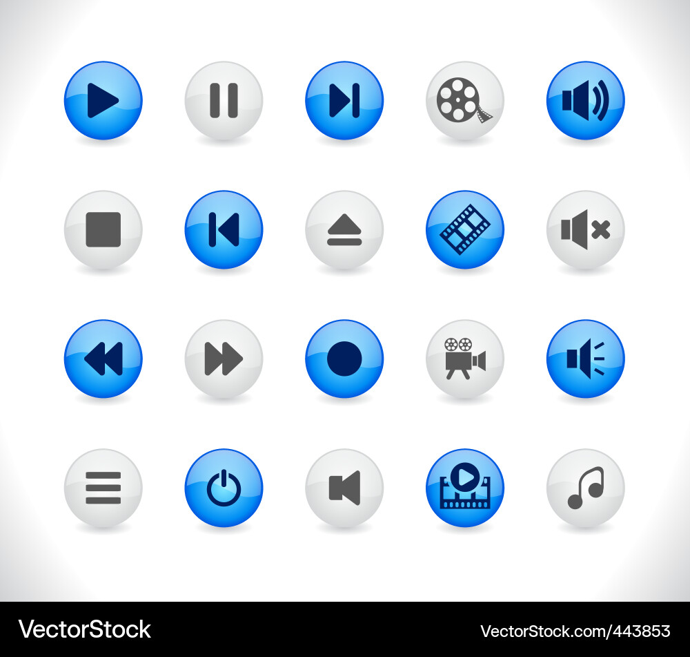 Web design buttons Vector Image