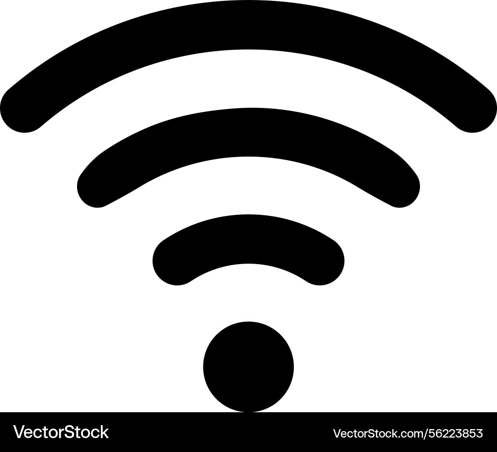 Wifi signal icon a wireless internet connection Wifi signal icon a wireless internet connection vector image