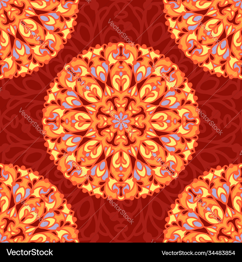 Abstract seamless pattern with round ornaments Abstract seamless pattern with round ornaments vector image