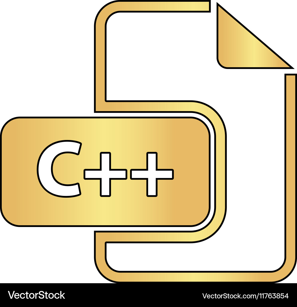 C plus computer symbol vector image