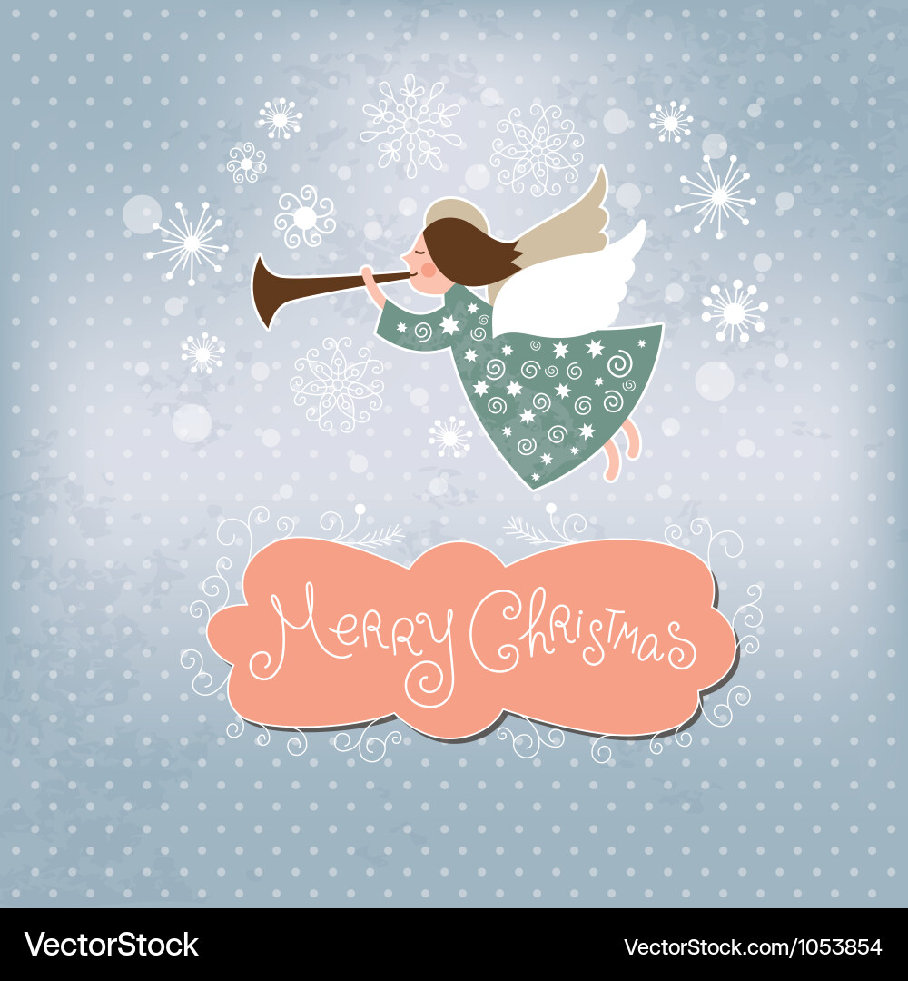 Christmas angel Royalty Free Vector Image VectorStock