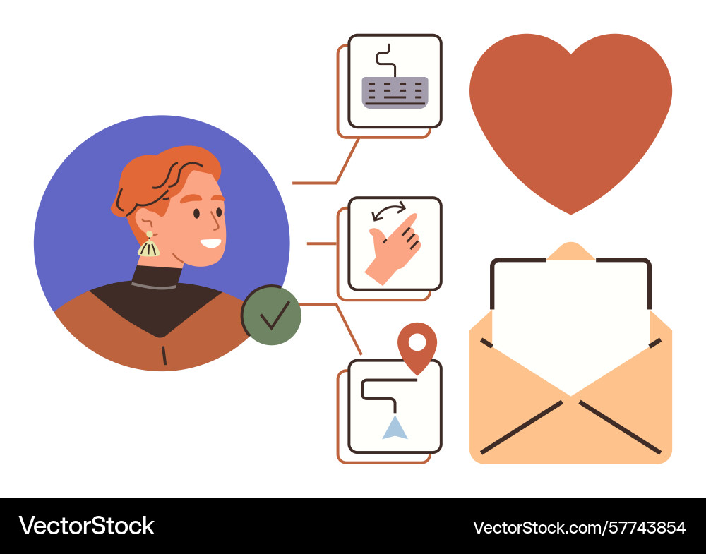 Communication and connection concept with user Communication and connection concept with user vector image