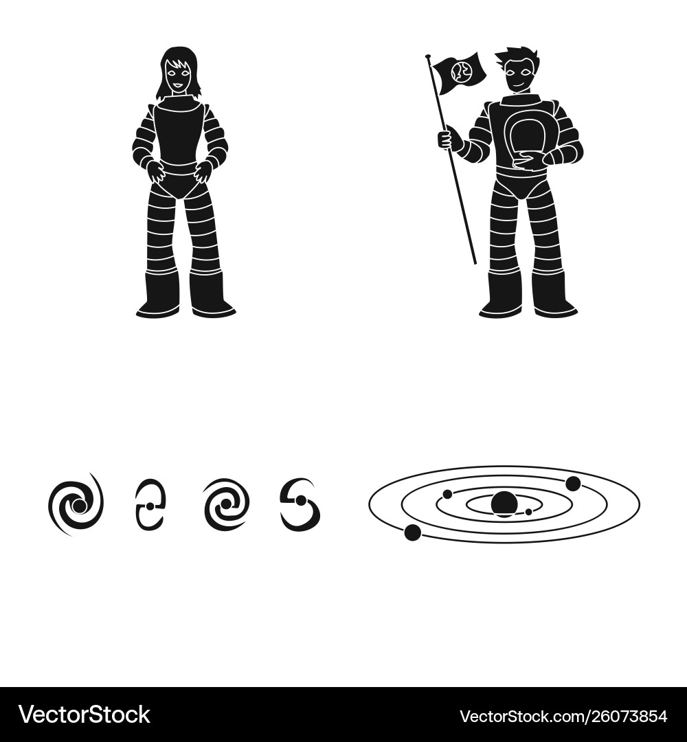 Design colonization and sky symbol set Vector Image
