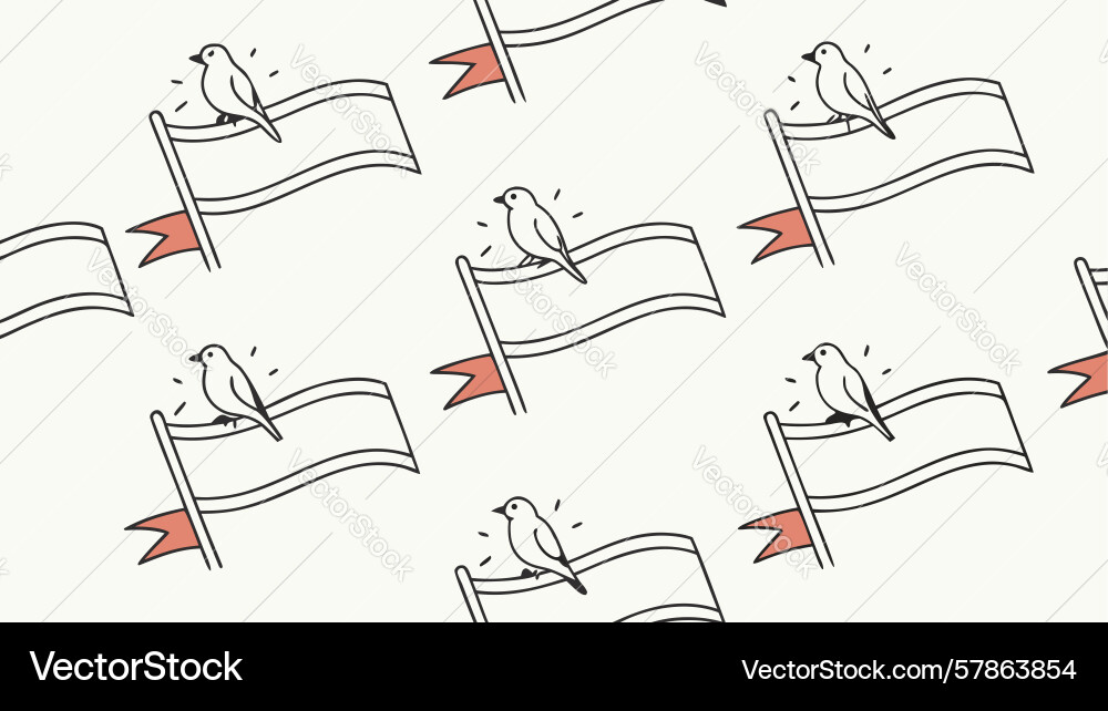 Festive bunting flags with ornamental patterns Vector Image