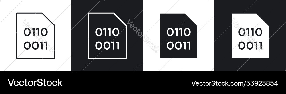 File binary icon File binary icon vector image
