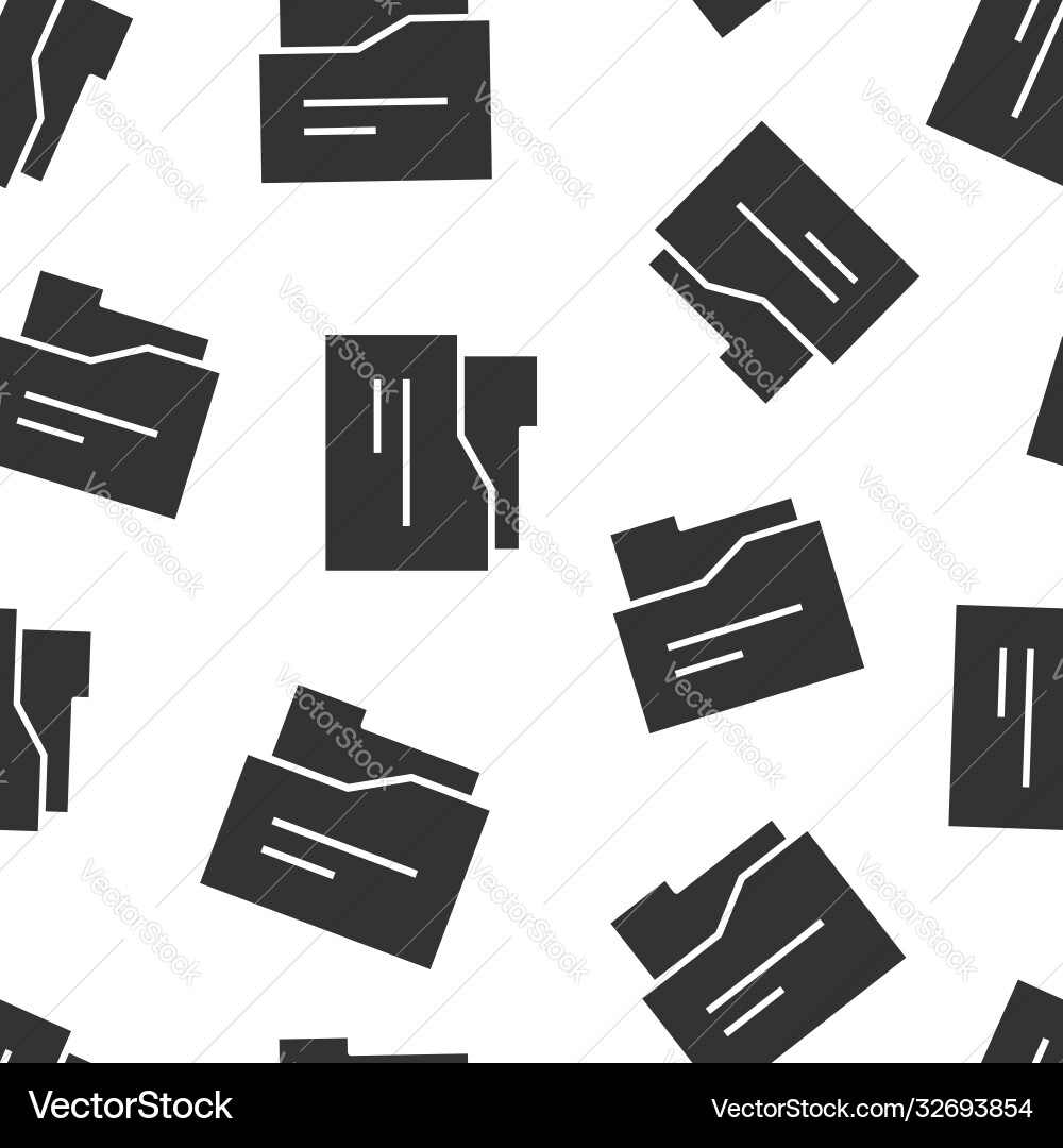 File folder icon in flat style documents archive vector image