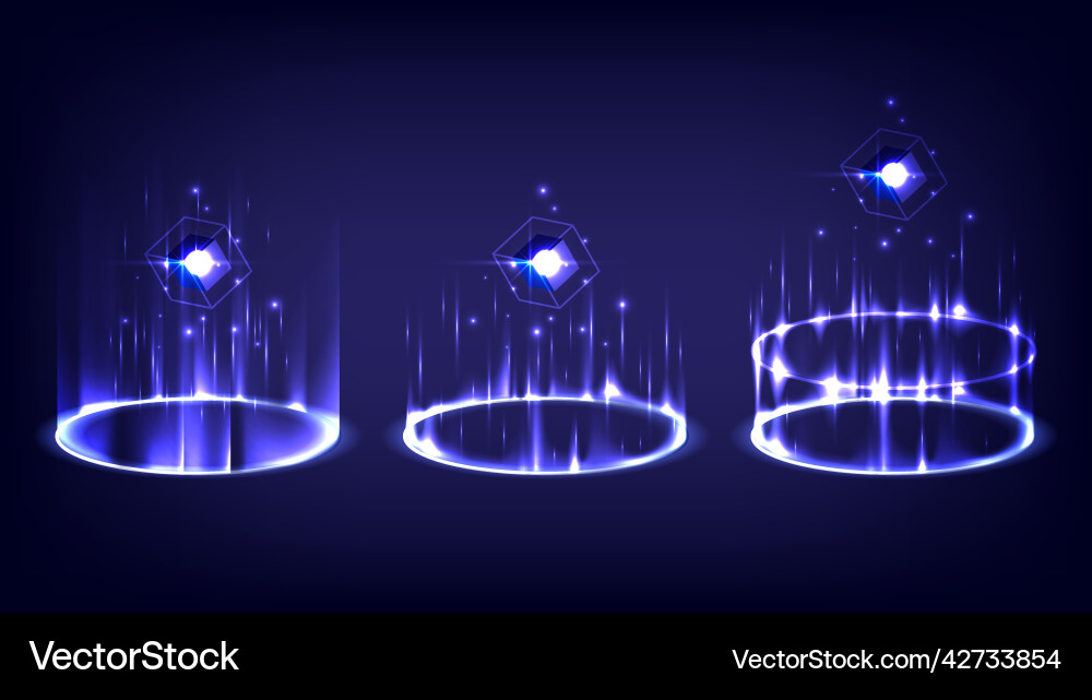 Gui and ui virtual reality ray stage for showing Gui and ui virtual reality ray stage for showing vector image