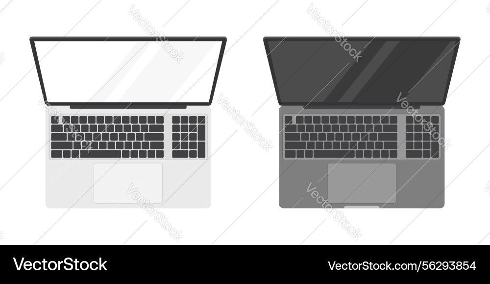 Laptop realistic icon in flat style computer Laptop realistic icon in flat style computer vector image