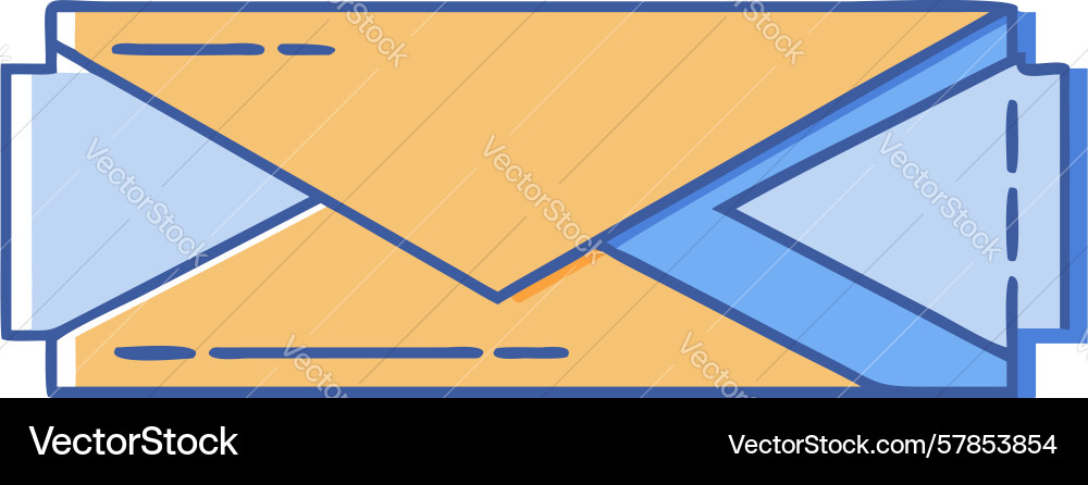Opened envelope new message incoming mail symbol Vector Image