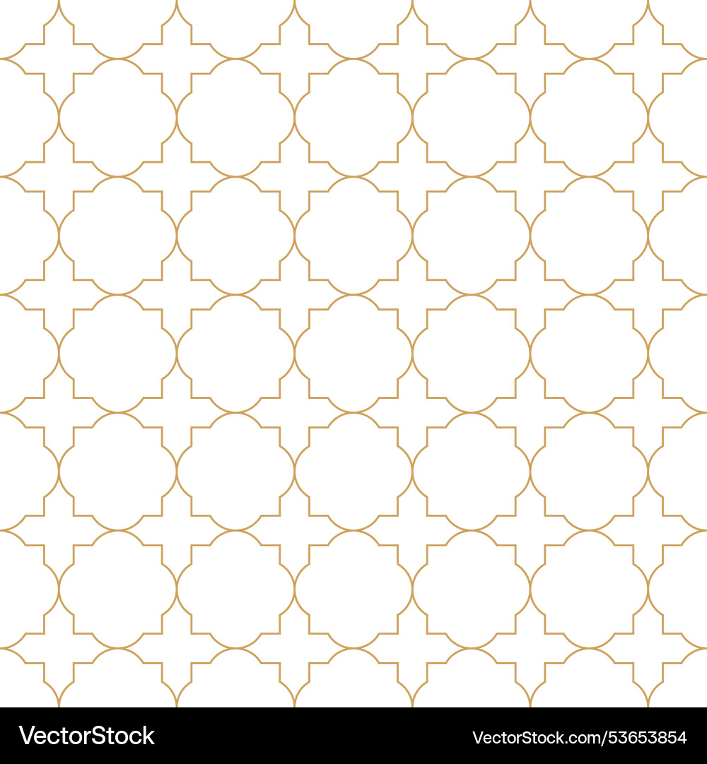 Quatrefoils seamless pattern with line vector image