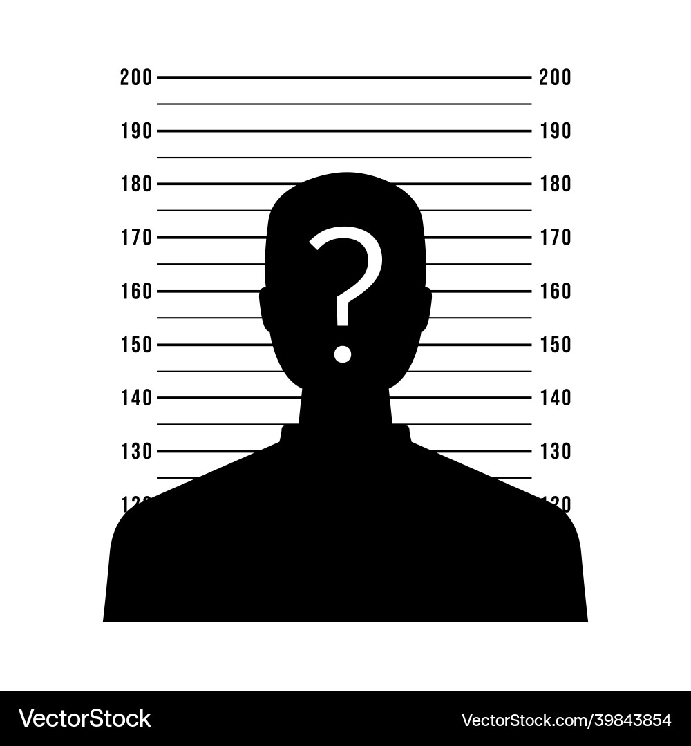 Silhouette of anonymous man with question mark Silhouette of anonymous man with question mark vector image