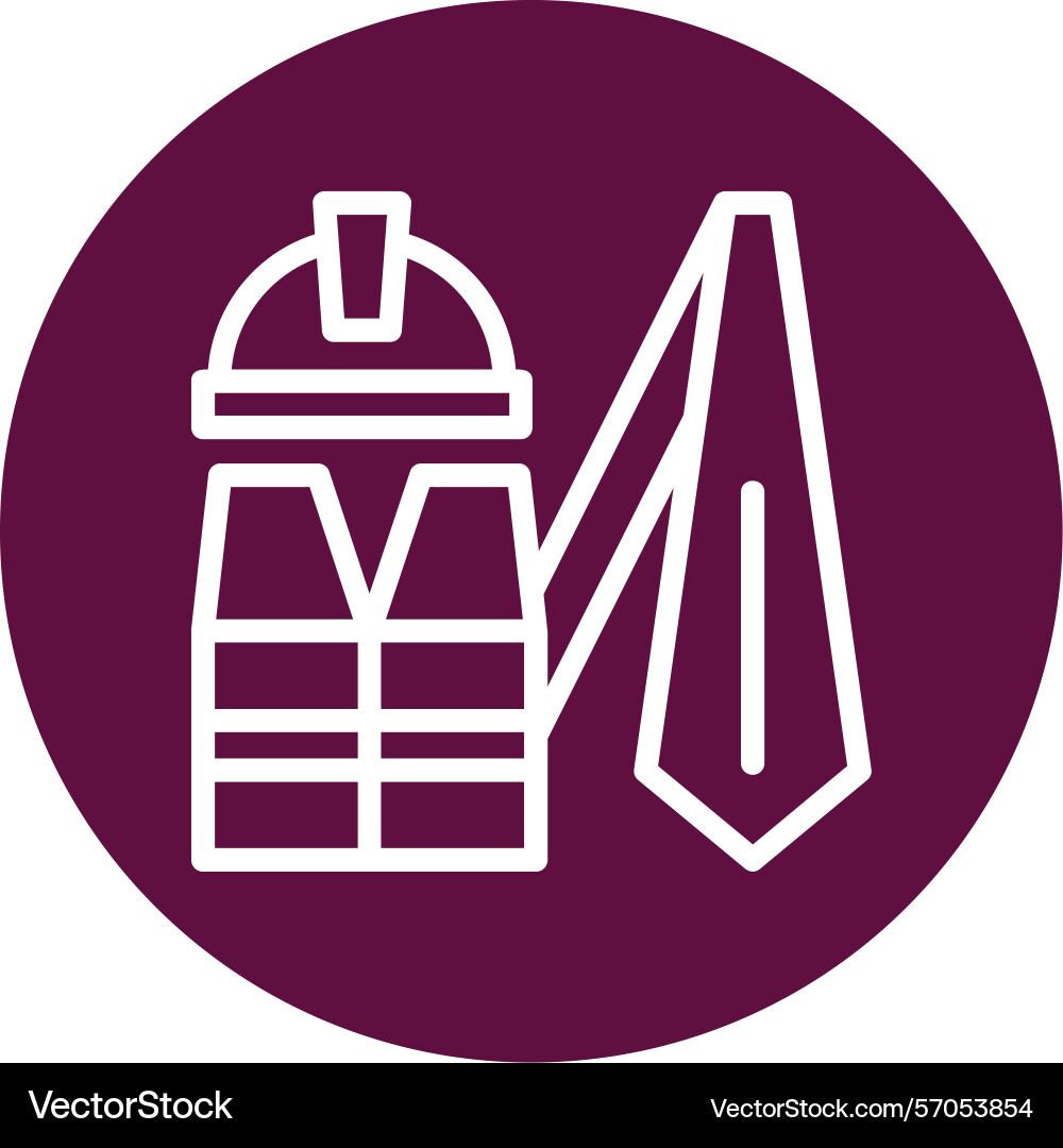 Work uniform line circle style icon design Vector Image