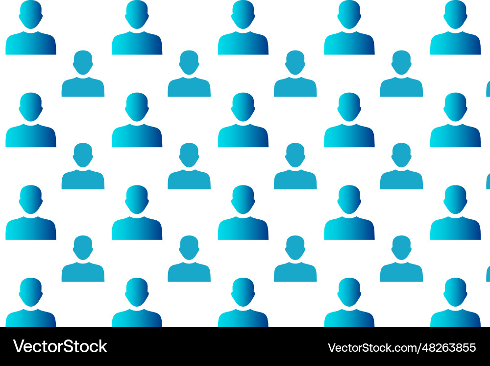 Abstract man avatar pattern background Vector Image
