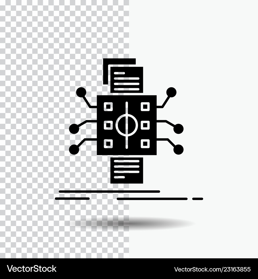Analysis data datum processing reporting glyph Analysis data datum processing reporting glyph vector image