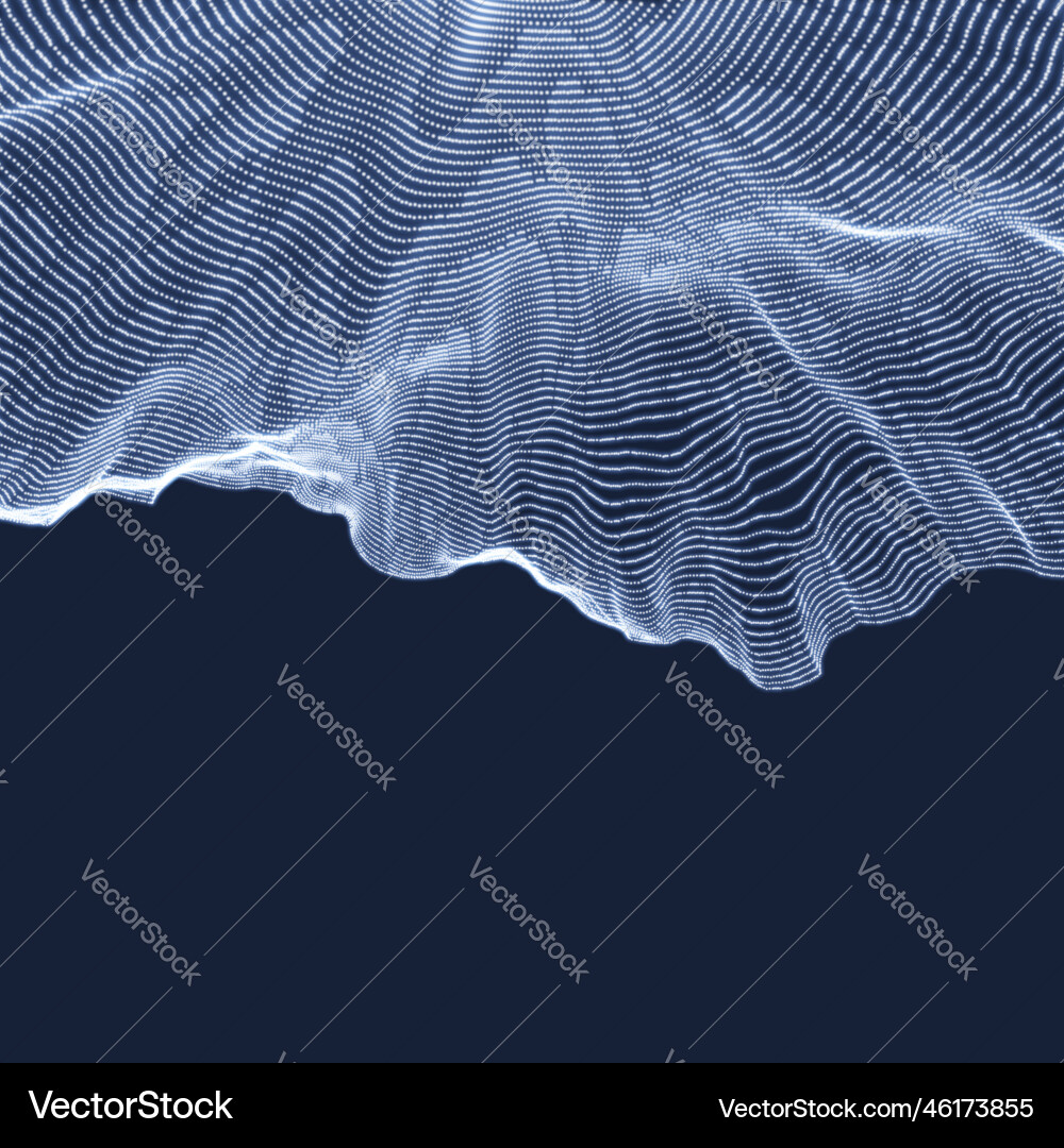 Array with dynamic particles 3d technology style Array with dynamic particles 3d technology style vector image