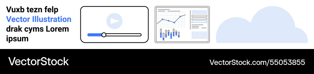 Datenvisualisierung und Online-Streamingkonzept Datenvisualisierung und Online-Streamingkonzept vektorbild