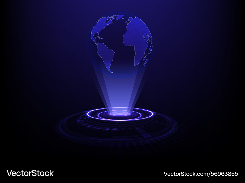 Global network and technology on world map Global network and technology on world map vector image
