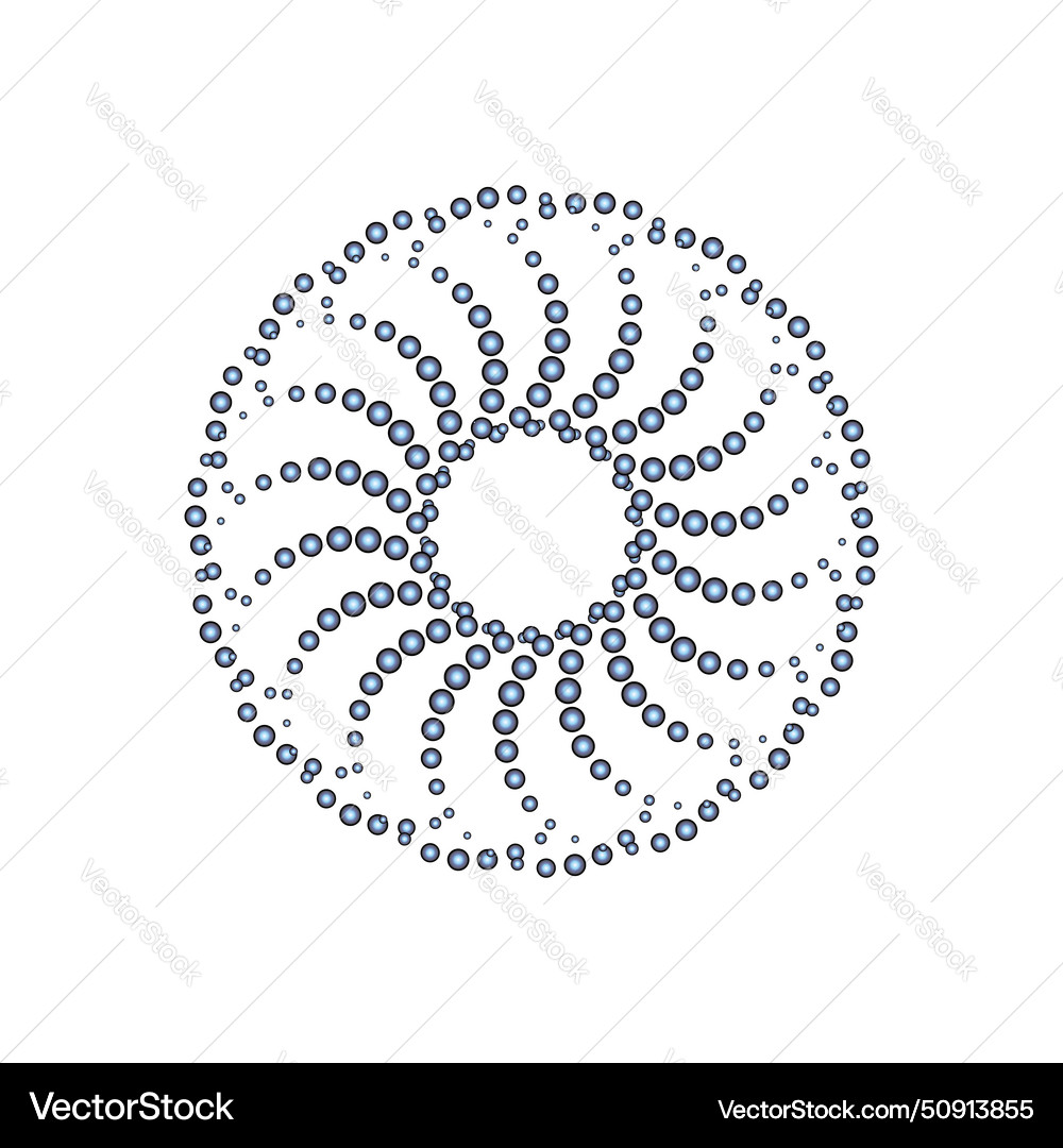 Halftone circle dots Royalty Free Vector Image