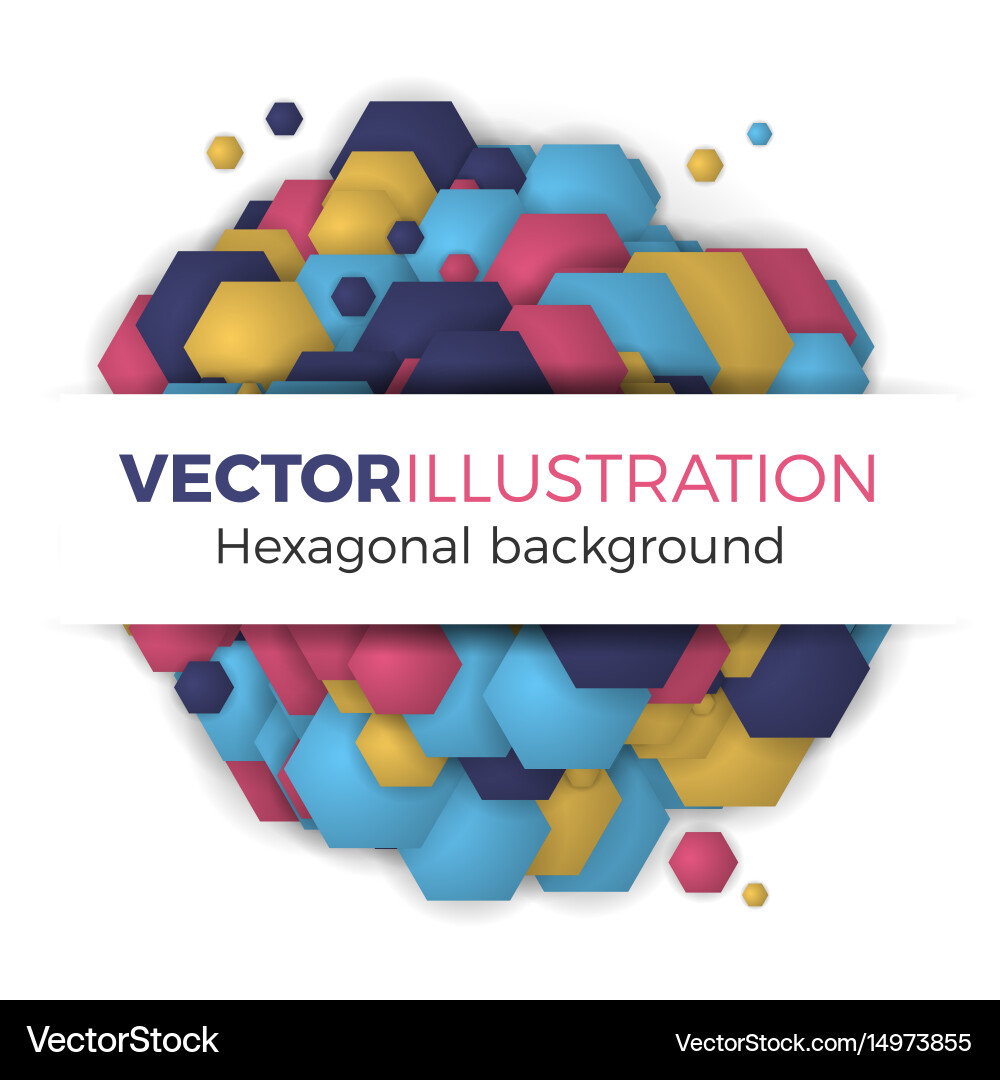 Hexagonal abstract background vector image
