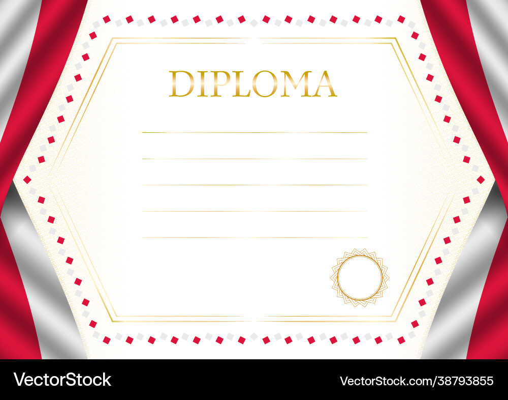 Horizontal frame and border with poland flag Horizontal frame and border with poland flag vector image