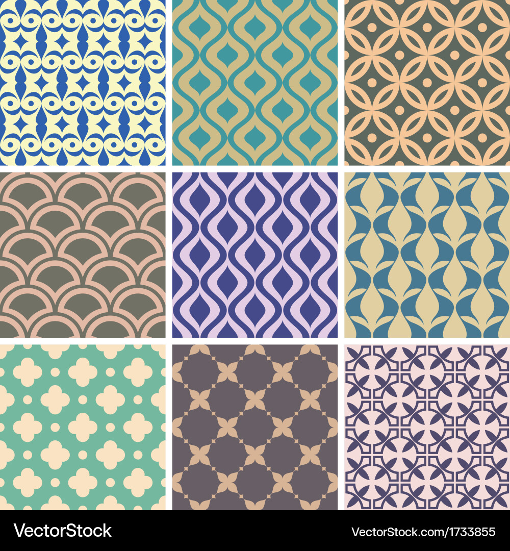 Intricate Seamless Patterns vector image
