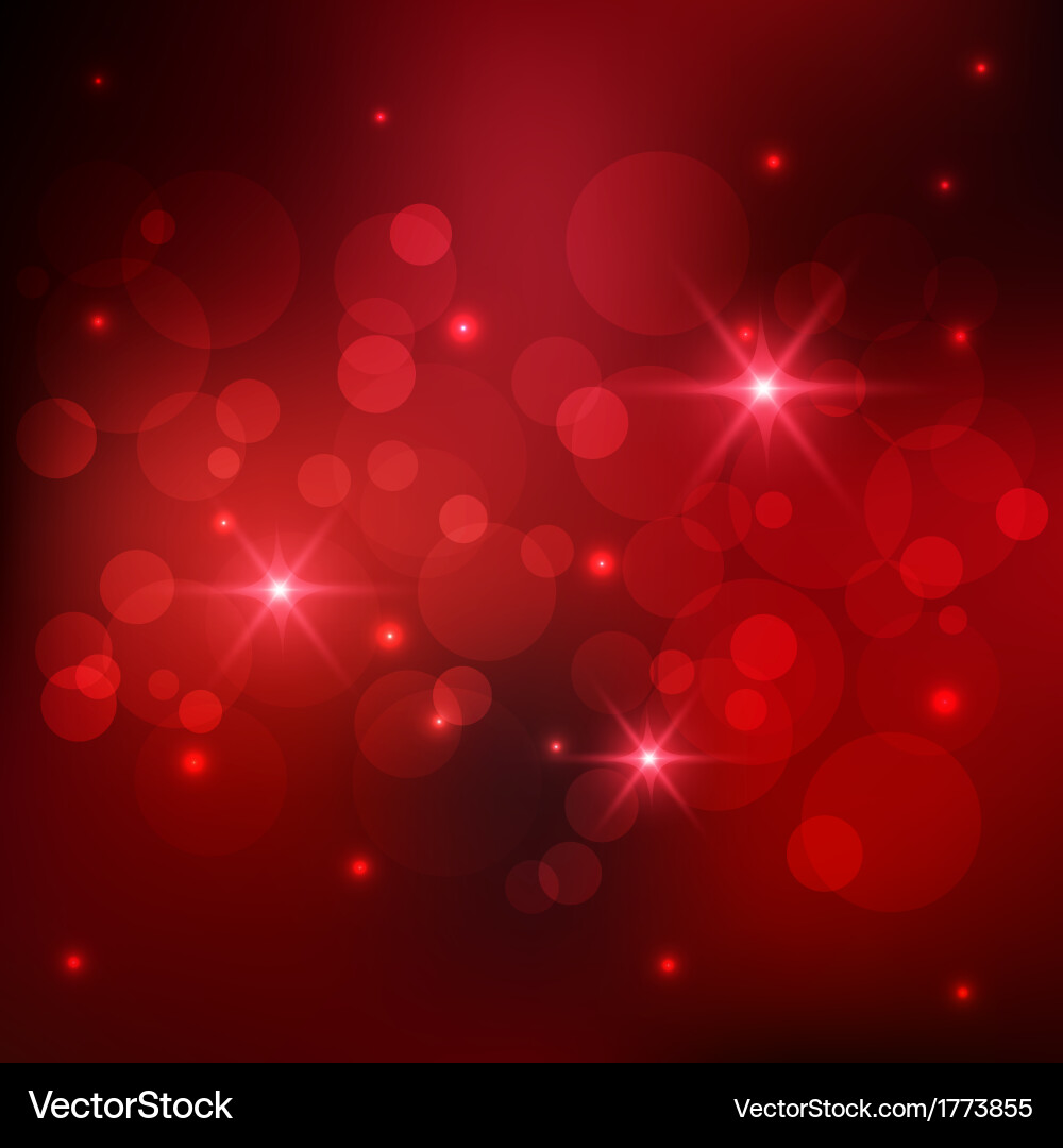 Sparkling Red Bokeh Background vector image
