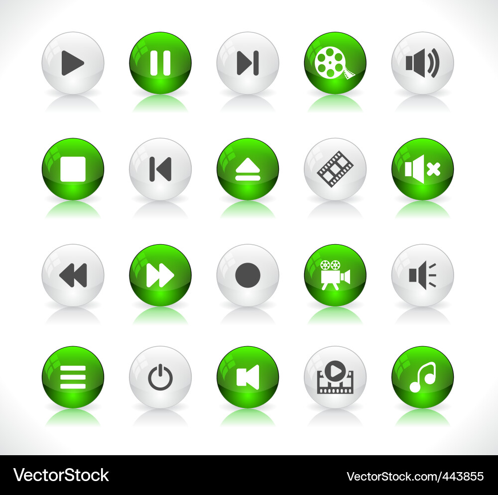 Web design buttons vector image