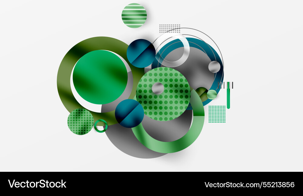 Abstract circle design with overlapping Vector Image